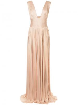 Плиссированное вечернее платье Maria Lucia Hohan. Цвет: розовый и фиолетовый