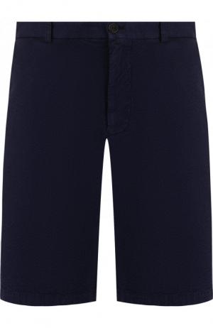 Хлопковые шорты свободного кроя Giorgio Armani. Цвет: темно-синий