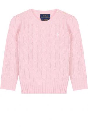 Пуловер из смеси шерсти и кашемира Polo Ralph Lauren. Цвет: светло-розовый