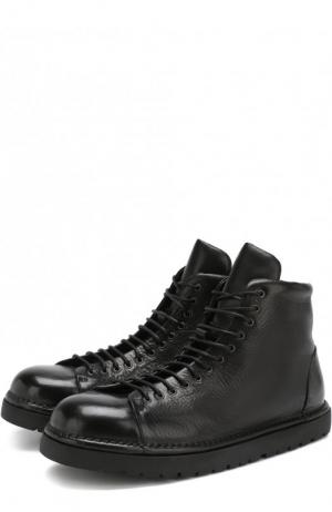 Кожаные ботинки на шнуровке Marsell. Цвет: черный