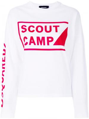 Джемпер Scout Camp Dsquared2. Цвет: белый