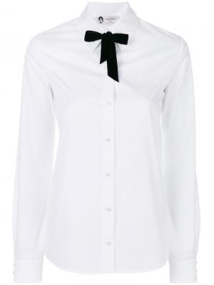 Рубашка с жемчужными пуговицами и завязкой Lanvin. Цвет: белый