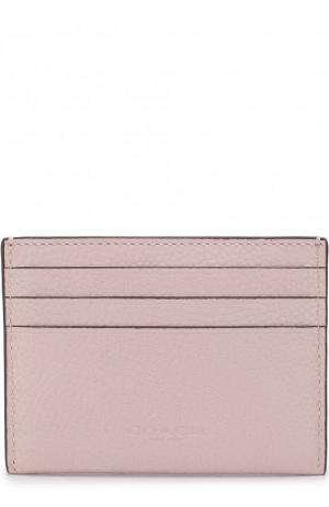 Кожаный футляр для кредитных карт Coach. Цвет: розовый