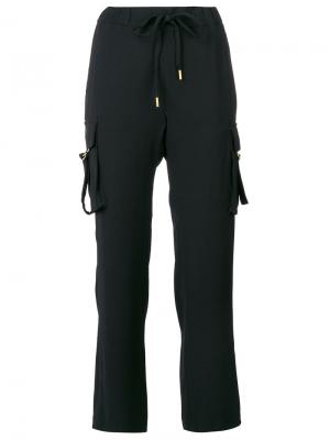 Укороченные брюки с эластичным поясом Michael Kors. Цвет: чёрный