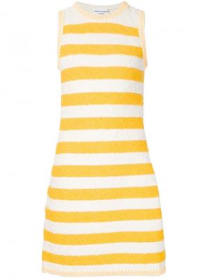 Полосатое платье букле Sonia Rykiel. Цвет: жёлтый и оранжевый