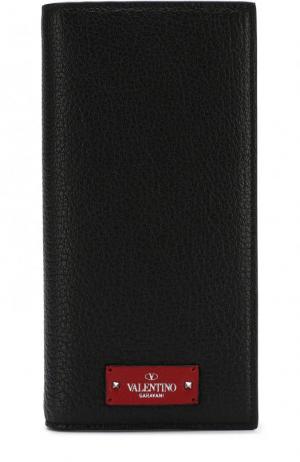 Кожаное портмоне  Garavani с отделениями для кредитных карт Valentino. Цвет: черный