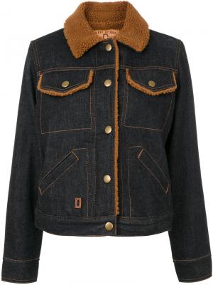 Джинсовая куртка с отделкой из овечьего меха Marc Jacobs. Цвет: синий