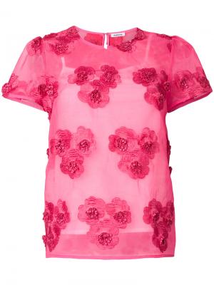 Floral-embroidered top P.A.R.O.S.H.. Цвет: розовый и фиолетовый