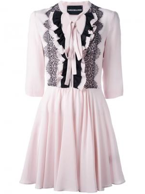 Платье с оборками Marco Bologna. Цвет: розовый и фиолетовый