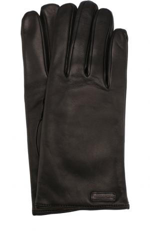 Кожаные перчатки Dolce & Gabbana. Цвет: черный