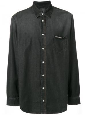 Джинсовая рубашка Philipp Plein. Цвет: чёрный