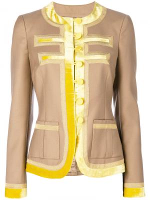 Куртка с контрастной отделкой Givenchy. Цвет: телесный