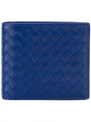 Складной бумажник Bottega Veneta. Цвет: синий