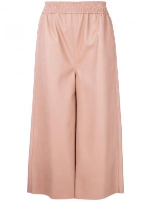 Укороченные брюки с эластичным поясом Stella McCartney. Цвет: розовый и фиолетовый