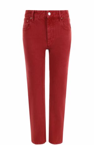 Укороченные однотонные джинсы прямого кроя Isabel Marant Etoile. Цвет: красный