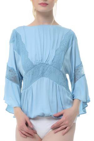 Блуза-боди AREFEVA. Цвет: голубой