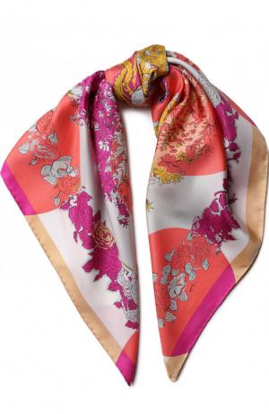 Шелковый платок с принтом Emilio Pucci. Цвет: розовый