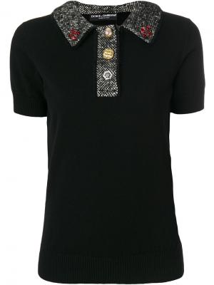 Топ на пуговицах Dolce & Gabbana. Цвет: чёрный