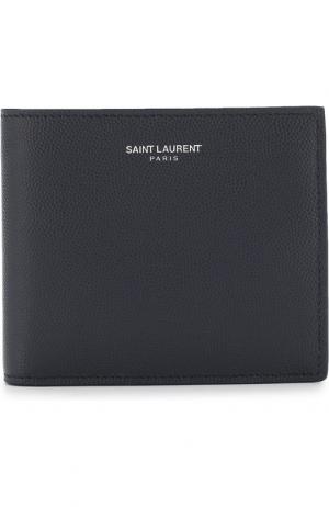 Кожаное портмоне Toile с отделениями для кредитных карт Saint Laurent. Цвет: темно-синий