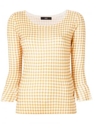 Gingham print blouse Steffen Schraut. Цвет: жёлтый и оранжевый