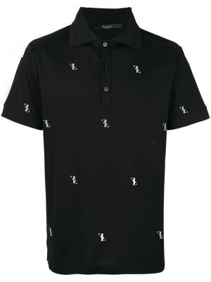 Рубашка-поло с вышитым логотипом Billionaire. Цвет: чёрный