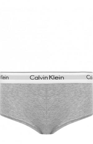 Трусы из смеси хлопка и вискозы с логотипом бренда Calvin Klein Underwear. Цвет: серый