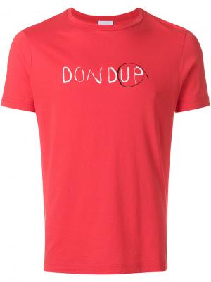 Футболка с принтом логотипа Dondup. Цвет: красный