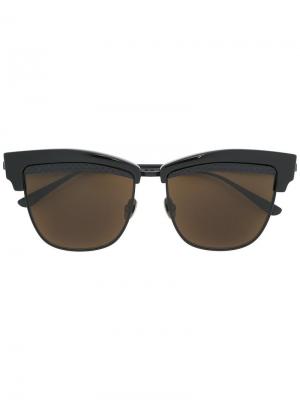Солнцезащитные очки с оправой кошачий глаз Bottega Veneta Eyewear. Цвет: чёрный