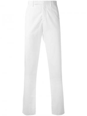 Классические брюки чинос Hardy Amies. Цвет: белый