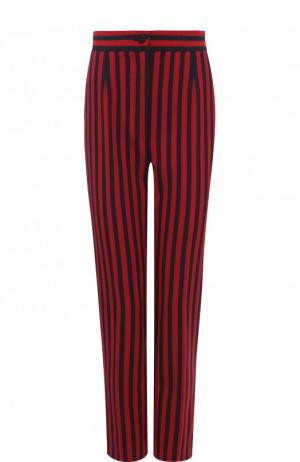 Укороченные брюки с карманами в полоску Dolce & Gabbana. Цвет: красный