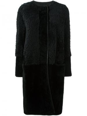 Пальто на молнии с панельным дизайном Lanvin. Цвет: чёрный
