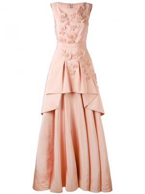 Платье Mogul Talbot Runhof. Цвет: розовый и фиолетовый