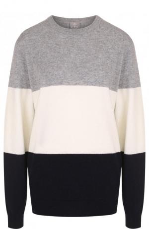 Кашемировый пуловер в полоску FTC. Цвет: серый