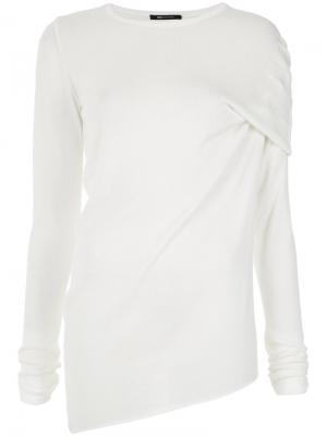 Asymmetric knitted blouse Uma | Raquel Davidowicz. Цвет: белый