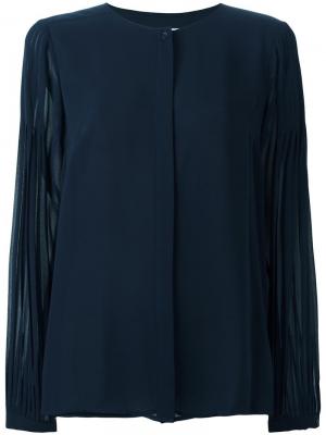 Блузка с плиссированными рукавами Michael Kors. Цвет: синий