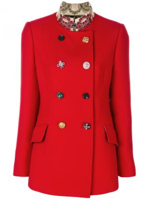Пальто с декоративными пуговицами Dolce & Gabbana. Цвет: красный