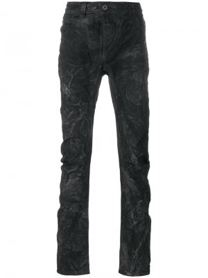 Текстурированные джинсы скинни 11 By Boris Bidjan Saberi. Цвет: чёрный