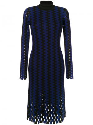 Трикотажное платье в полоску Dvf Diane Von Furstenberg. Цвет: чёрный