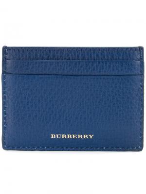 Classic design cardholder Burberry. Цвет: синий