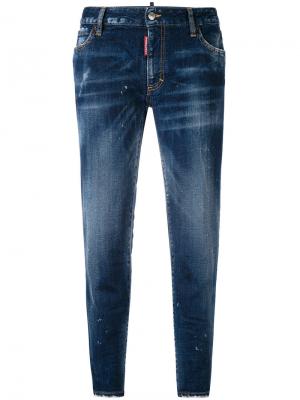Укороченные джинсы Dsquared2. Цвет: синий