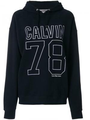 Спортивная толстовка с логотипом Calvin Klein Jeans. Цвет: чёрный