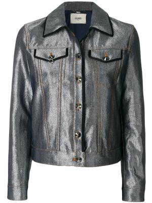Джинсовая куртка Karlito Fendi. Цвет: серый