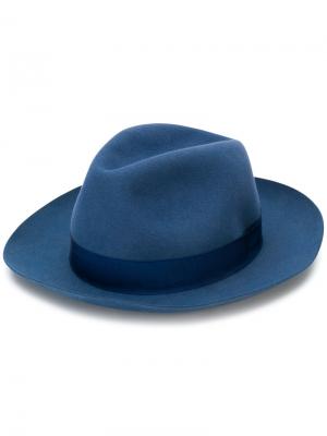 Фетровая шляпа Alessandria Borsalino. Цвет: синий