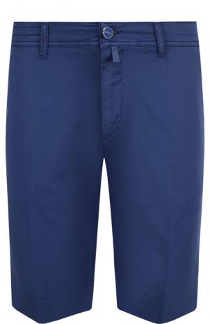 Хлопковые шорты с карманами Kiton. Цвет: синий