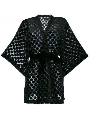 Кардиган-кимоно с поясом Iil7. Цвет: чёрный