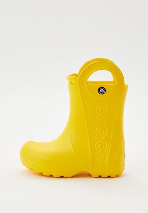 Резиновые сапоги Crocs. Цвет: желтый