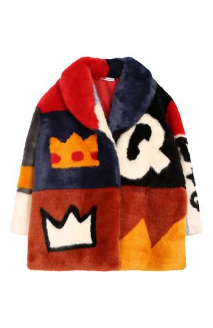 Утепленное пальто Dolce & Gabbana. Цвет: разноцветный