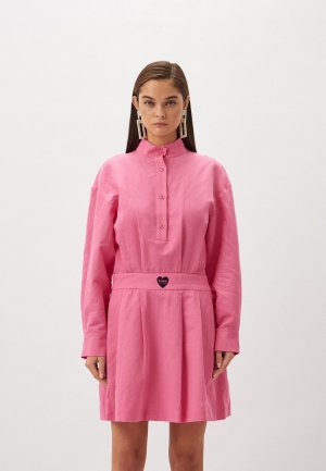 Платье Love Moschino. Цвет: розовый