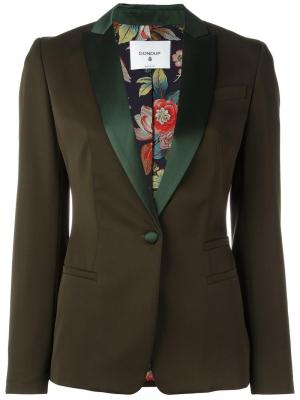 Пиджак с лацканами карманами Dondup. Цвет: зелёный