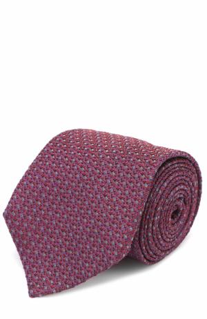 Шелковый галстук с узором Giorgio Armani. Цвет: бордовый